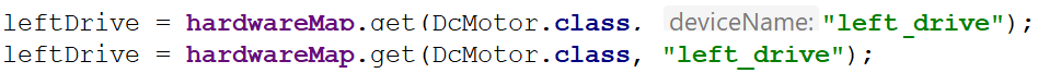 Image comparing a function call within Android Studio with function parameter name hints both enabled and disabled.